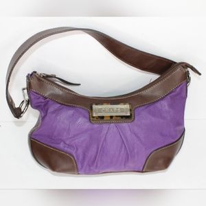 Chaps Purple Leather Handbag Purse